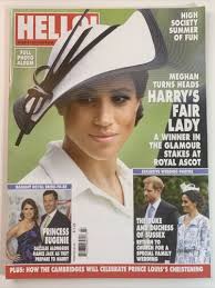 Harry & Meghan UK HELLO! Magazine Harry's Fair Lady A Winner in Glam 2 July  2018