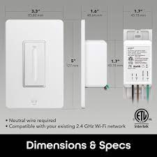 Geeni Tap Dim Touch Smart Wi Fi Dimmer Light Switch White Gn Ww113 199 The Home Depot Dimmer Light Switch Light Switch Smart Dimmer Switch