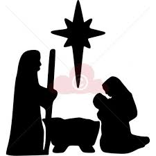 Easy Nativity Silhouette For Children Use Shelter Template Too Joseph Mary And Baby Jesus Nativity Silhouette Silhouette Christmas Nativity Scene Silhouette