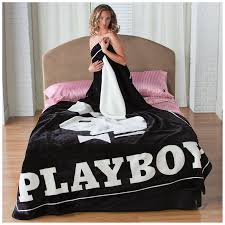 Full size printed scene shows an adorable bunny frolicking in a. Fingerhut Playboy High Pile Blanket