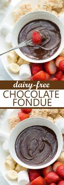Dairy Free Chocolate Fondue Rich Decadent And Perfect For All The Dipping Glutenfree Chocolat Dairy Free Dessert Chocolate Fondue Recipe Dairy Free Fondue