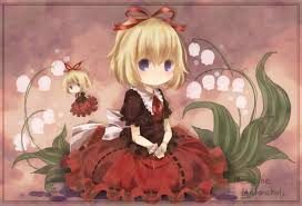 What names come to mind when you think of a girl with blonde hair and blue eyes? Blonde Hair Blue Eyes Bow Flowers Medicine Melancholy Short Hair Su San Touhou Toutenkou Wings Konachan Com Konachan Com Anime Wallpapers