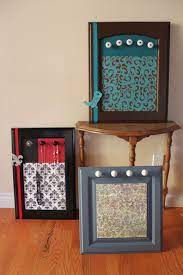 Jewelry Display Boards Made From Repurposed Kitchen Cabinet Doors And Pulls Door Crafts Diy Cabinet Doors Cabinet Door Crafts