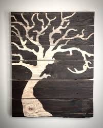 No trees are ever damaged in the making of our products. Tree Art Tree Silhouette Pallet Wood Art Wood Engraving Wall Art Customizable Abstract Tree Reclaimed Wood Free Shipping Fort Mill Area Product By Refurbarista