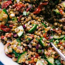 I wasn't sure about all the spices in the dressing, but it's quite heavenly and perfect. Lentil Salad Best Lemon Dressing Chelsea S Messy Apron