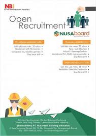 Kini keterbatasan ekonomi bukanlah alasan bagi anak untuk tidak melanjutkan pendidikan. Lowongan Pt Nusantara Building Industries Bulan September 2020 Dinnakerind Kabupaten Demak