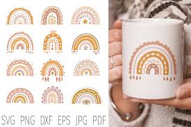 Download Rainbow Svg Bundle Boho Rainbow Clipart Modern Rainbow Baby 1112968 Cut Files Design Bundles