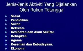 Aktiviti di kawasan rukun tetangga taman bandar baru kampat. Aktiviti Rukun Tetangga