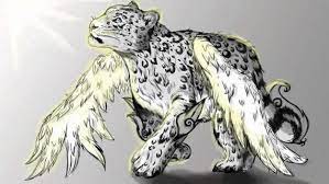 Winged Leopard Etsy Cute Fantasy Creatures Snow Leopard Fantastic Art