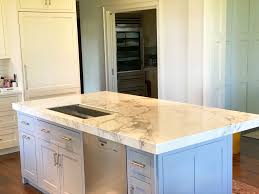 No matter what countertop it is implemented on, a mitered edge will look great. Gorgeous Porcelain Island In 2021 Porcelain Countertops Countertops Tile Countertops