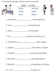 Tener Expressions Worksheet Worksheet Fun And Printable