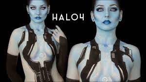 CORTANA Halo 4 Body Paint Tutorial - YouTube