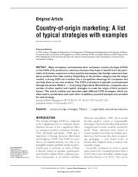 Email marketing service to engage subscribers, nurture leads, send beautiful, responsive emails and track results. Pdf Country Of Origin Marketing A List Of Typical Strategies With Examples