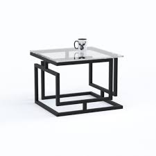 Vasagle indestic coffee table, square cocktail table with steel frame and mesh storage shelf, industrial style, for living room, rustic brown and black simplihome owen 36 inch wide square coffee table lift top storage ottoman, cocktail footrest stool in upholstered distressed saddle. Nero Square Coffee Table Online Office Furniture In Dubai