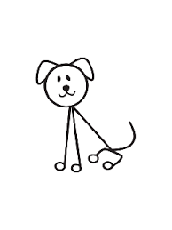 How to draw a dog easy and step by step. Stick Figure Dog Stick Figure Drawing Stick Drawings Stick Figure Dog
