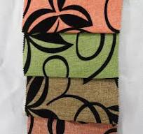 Home Decor Printing Flocking Textile Flock Linen Fabric 100 Polyester Flocking Linen Fabric for Sofa Upholstery
