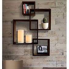 Visit your local at home store to explore and purchase. Home Decor Stuff 4 Intersecting Square Shape Book Shelf For Living Room Wall Decoration Brown Amazon In Home Kitchen