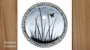 How To Draw A Scenery In A Circle Pencil Drawing For Beginners Mandala Mandala Art Mandala Design Art Pencil Drawings I used marko fisher gold 12 b pencil in this drawing. how to draw a scenery in a circle