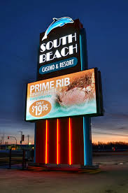 South Beach Casino Signs Designed And Manufactured By Electrasign Com Outdoor Digital Signage Pylon Signage Monument Signs
