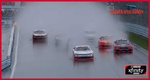 Slicks maximize how much rubber is gripping the road at any given time. Cars Go Off Course After Restart In The Rain Nascar Com