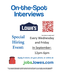 How a typical career fair works. September Open Interviews At Various Lowe S Locations Working Solutions