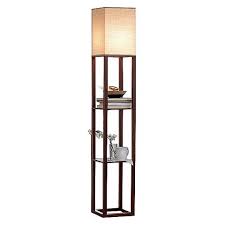 Shelf Floor Lamp Brown Threshold Floor Lamp With Shelves Shelf Lamp Square Floor Lamp