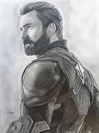 Yep, captain america's got a beard. Color Pencil Captain America Color Pencil Iron Man Drawing Novocom Top