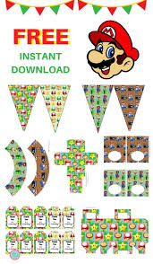 Free Super Mario Party Printable Magical Printable Super Mario Bros Birthday Party Super Mario Birthday Party Mario Brothers Birthday Party