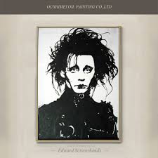 Skills Artist Hand Painted Easy Designed Edward Scissorhands Oil Painting Abstract Black And White Colors Edward Oil Painting Oil Painting Oil Painting Designoil Painting Abstract Aliexpress Oh should the center crease. skills artist hand painted easy designed edward scissorhands oil painting abstract black and white colors edward oil painting