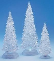 3 Piece Icy Crystal Battery Operated Lighted Led Color Changing Christmas Trees Buy Now Before Out Christmas Tree Set Tabletop Christmas Tree Glam Christmas