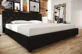 Check out our king bed frame selection for the very best in unique or custom, handmade pieces from our beds & headboards shops. Dhp Dakota Upholstered Platform Bed King Size Frame Black Walmart Com Walmart Com