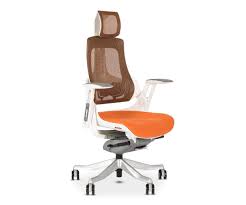 Grey mesh fabric, black outer shell. Wau Desk Chair Orange Scandinavian Designs