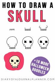 This set of printables includes many spooky elements to create your own haunting halloween landscape drawing. Easy Halloween Doodles 11 Spooky Step By Step Drawing Tutorials