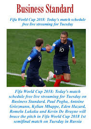 Watch fifa online live streaming of 2020 football world cup. Fifa World Cup 2018 Today S Match Schedule Free Live Streaming For Tuesday By Dimple Shah Issuu