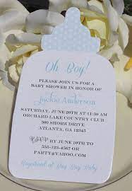 Baby Shower Invitation Shape Of Baby Bottle Baby Blue All Wording Customized Babyflaschen Einladung Geburtstag Babyparty