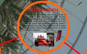 It's the world's fastest rollercoaster with a speed of 0 to 240 km/h in 4.9 seconds. Formula Rossa By