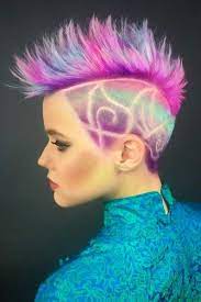 Discover New Looks With Mohawk For Women Hairstyles Shaved Hair Designs Hair Color Crazy Hair Designs