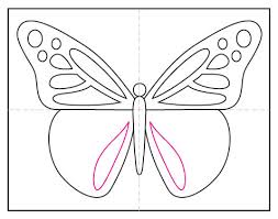Today we are learning how to draw a butterfly with this simple step by step guided drawing for kids. How To Draw A Butterfly Art Projects For Kids