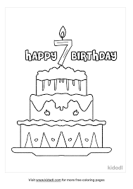 Each printable highlights a word that starts. 7th Happy Birthday Cake Coloring Pages Free Birthdays Coloring Pages Kidadl