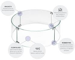 Pyromania fire moderne rectangle glass wind guard. Wind Guards For Fire Pits What Size Do I Need