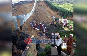 Tanah runtuh meyebabkan perubahan landskap yang ketara terhadap permukaan bumi. Maut Tertimbus Tanah Runtuh