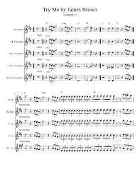 Leicht/mittelschwer arrangiert für vier gitarren. Try Me By James Brown Sheet Music For Saxophone Tenor Saxophone Baritone Cornet Mixed Quintet Musescore Com