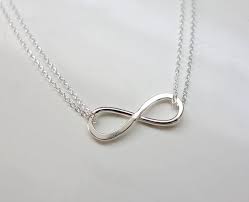 Sterling Silver Infinity Necklace Double Strand Chain Necklace Love You Forever And Always Si Infinity Necklace Silver Infinity Necklace Infinity Jewelry