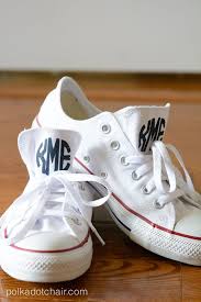 There's cool, and then there's converse cool. How To Monogram Converse With A Cricut Machine Polka Dot Chair