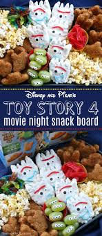Disney And Pixar S Toy Story 4 Movie Night Snack Board These Movie Themed Snacks Complete W Movie Night Snacks Family Movie Night Snacks Movie Night For Kids