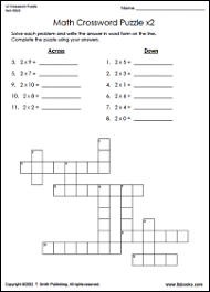 3rd grade crossword puzzle with word bank. 3rd Grade Maths Riddles For Class 3 Gamers Smart