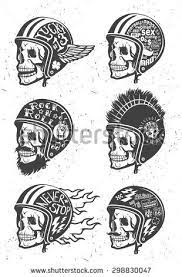 Motorcycle Themed Handmade Drawing Helmet With Skull Bike Tattoos Helmet Drawing Vintage Style Tattoos