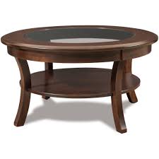 A distinctive choice for your living room. Sierra Round Glass Top Amish Coffee Table Handcrafted Cabinfield Fine Furniture