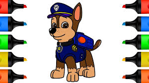 Chase paw patrol pictures to color. Chase Paw Patrol Colors Novocom Top