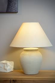 lucide ramzi table lamp e27 cream rustic table lamps night table lamps grey table lamps